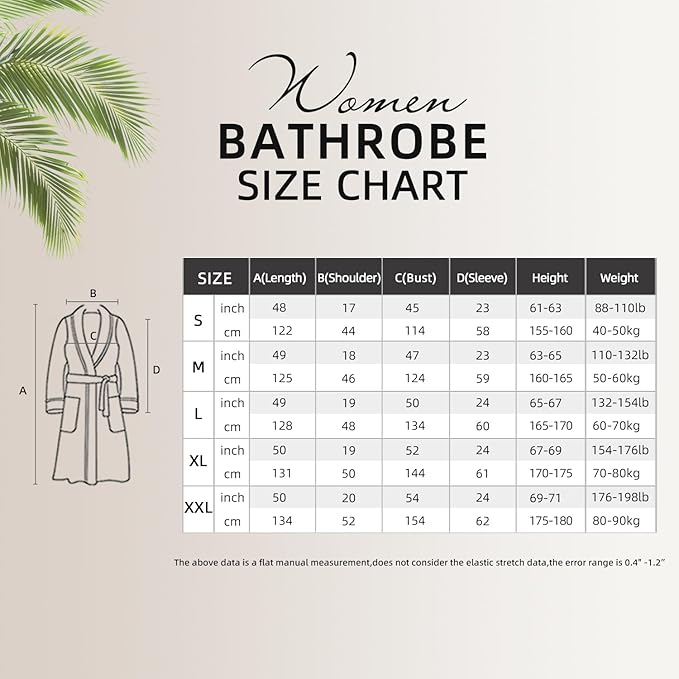 Women's Plus Size Heavyweight Soft Thermal Bathrobe With Pockets And Belt