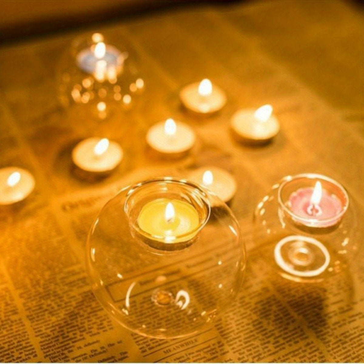Juego de candelabros de cristal europeo para una decoración elegante