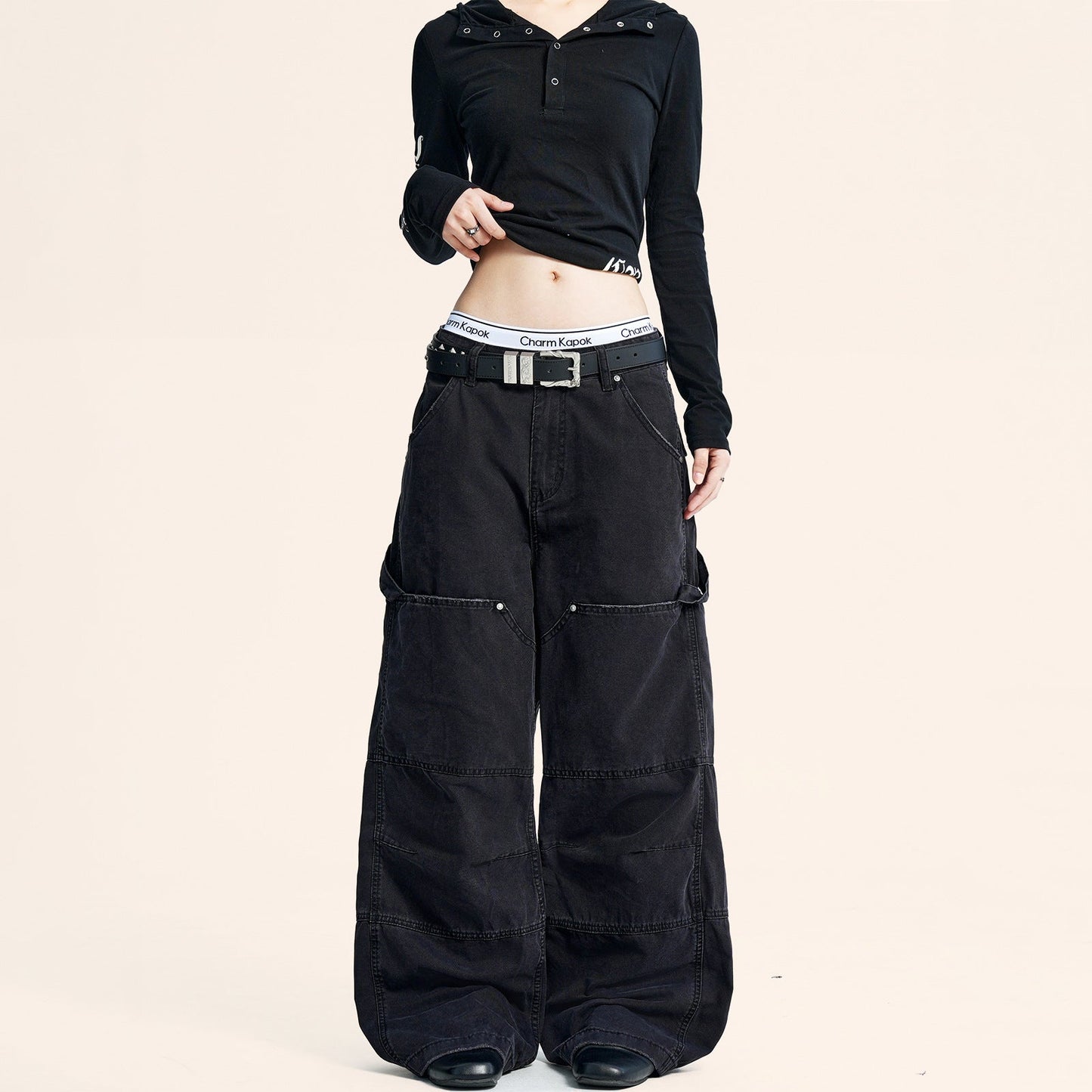 Womens Versatile Retro American-style Workwear Denim Jeans