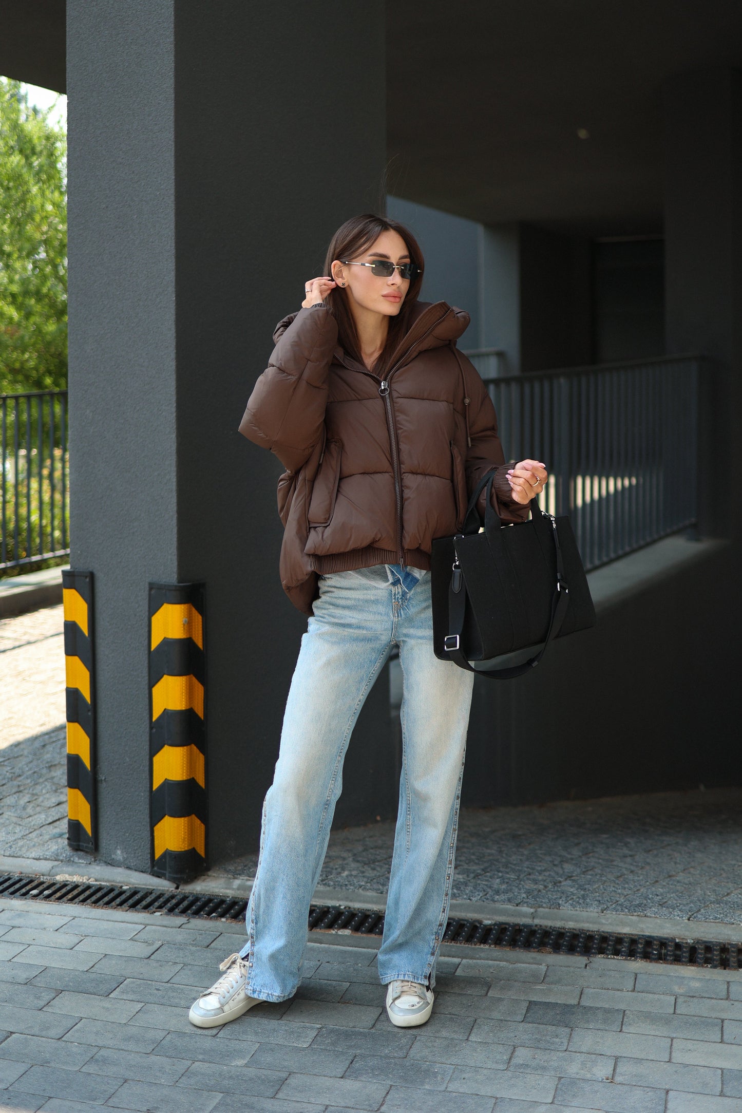 Chaqueta Bio-Down Aislante de Chocolate Oscuro