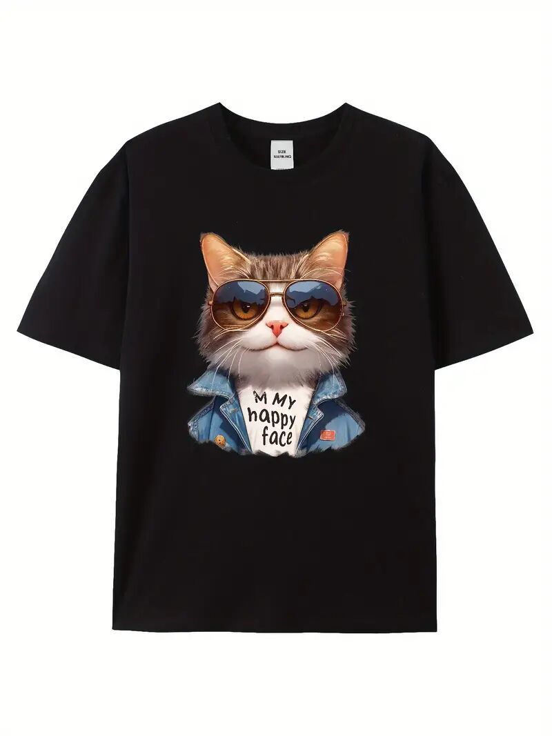 Camiseta estampada de manga corta para hombre