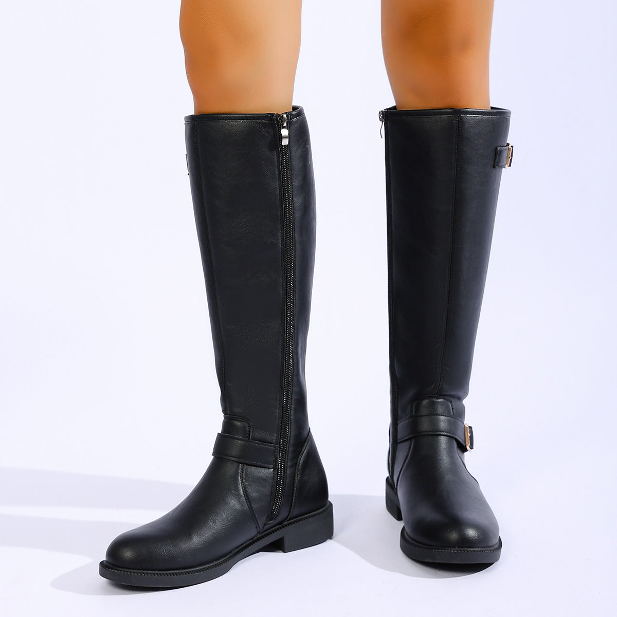 Women's Mid-heel Straight-leg Boots