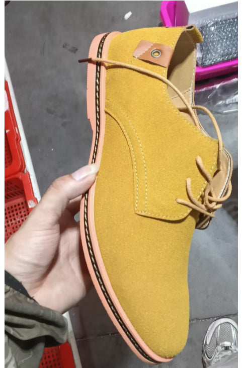 Men's Suede Lace-Up Wedges