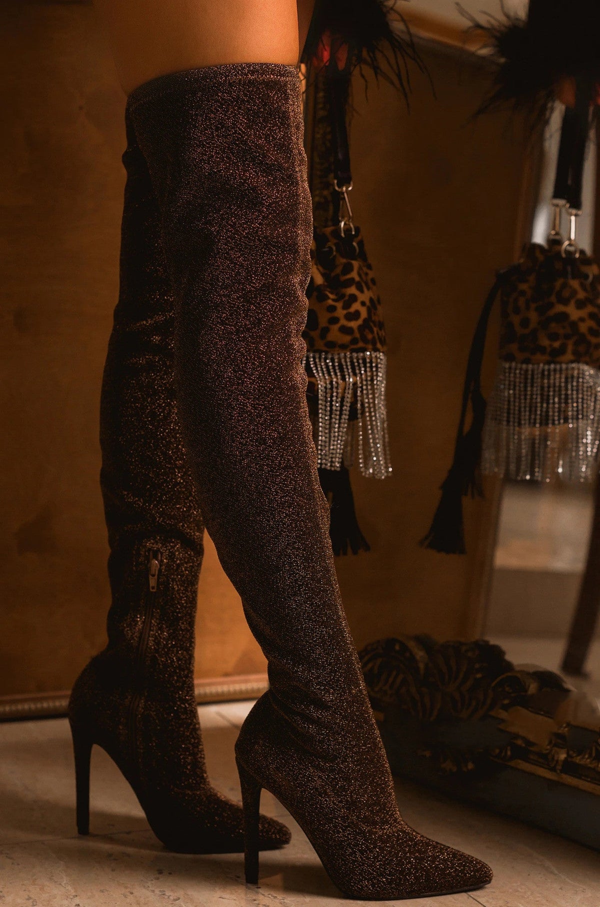 Women's High-Heel Side Zipper Boots