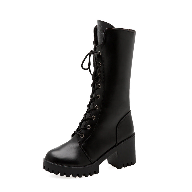 Martin Round-Toe Side-Zip Boots