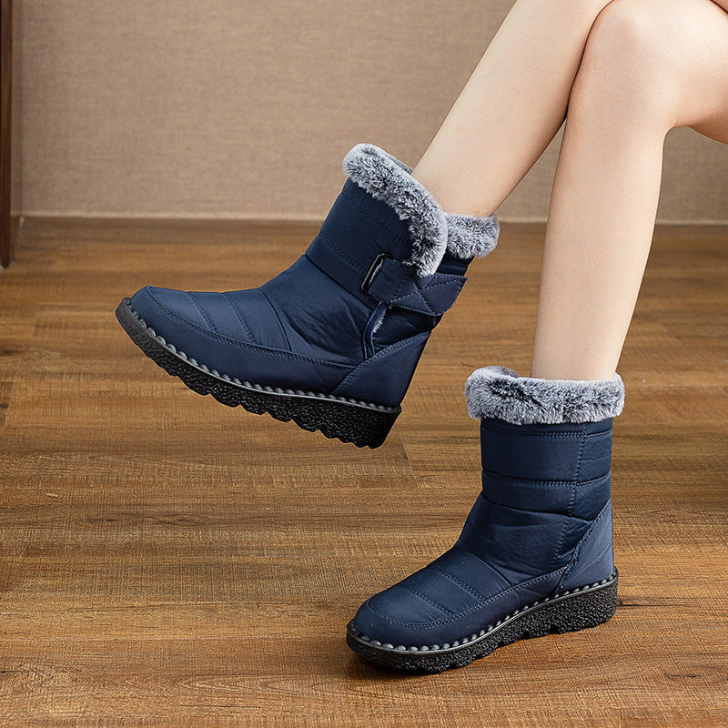 Women's Plus Size Snow Fleece-Lined Thermal Boots