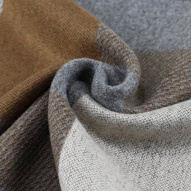 Men's Wool-like Scarf Plaid