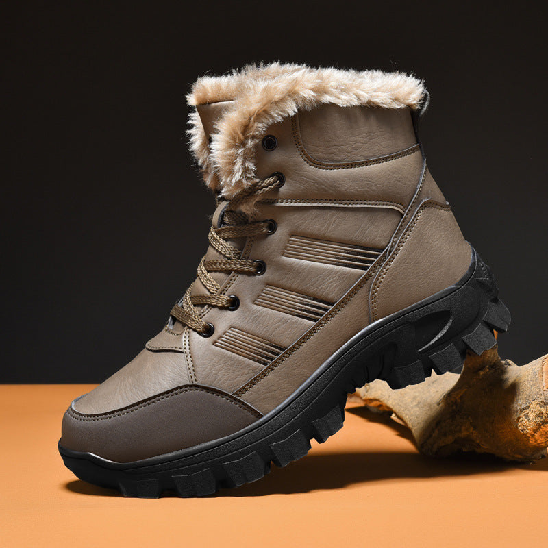 Men's High-Top Velvet Snow Boots