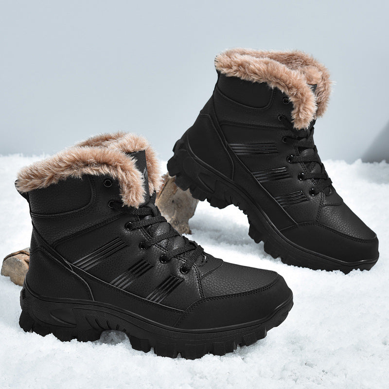 Men's High-Top Velvet Snow Boots