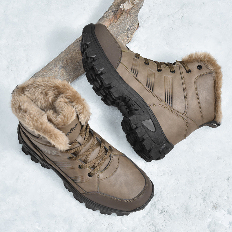 Men's High-Top Velvet Snow Boots