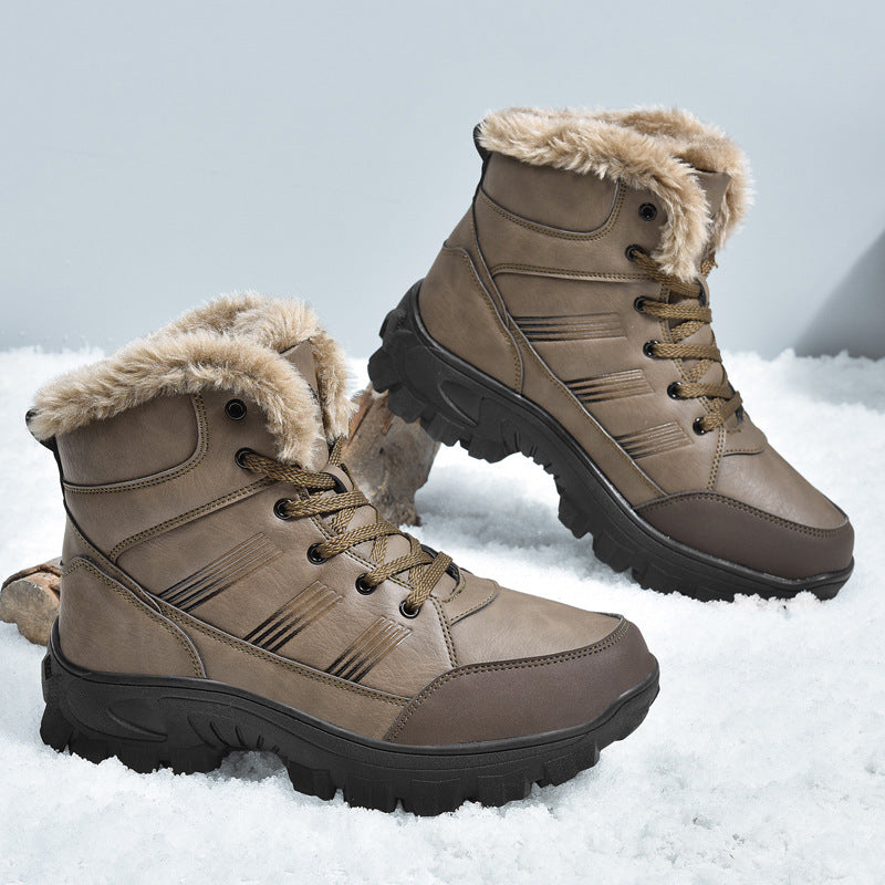 Men's High-Top Velvet Snow Boots