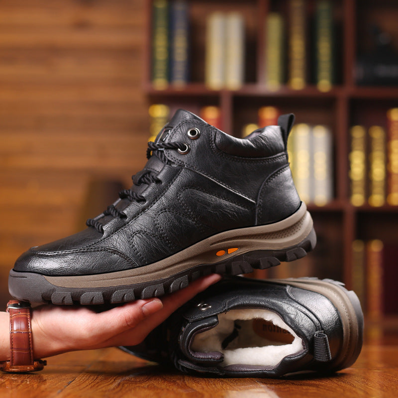 Men's High Top Leather Snow Boots