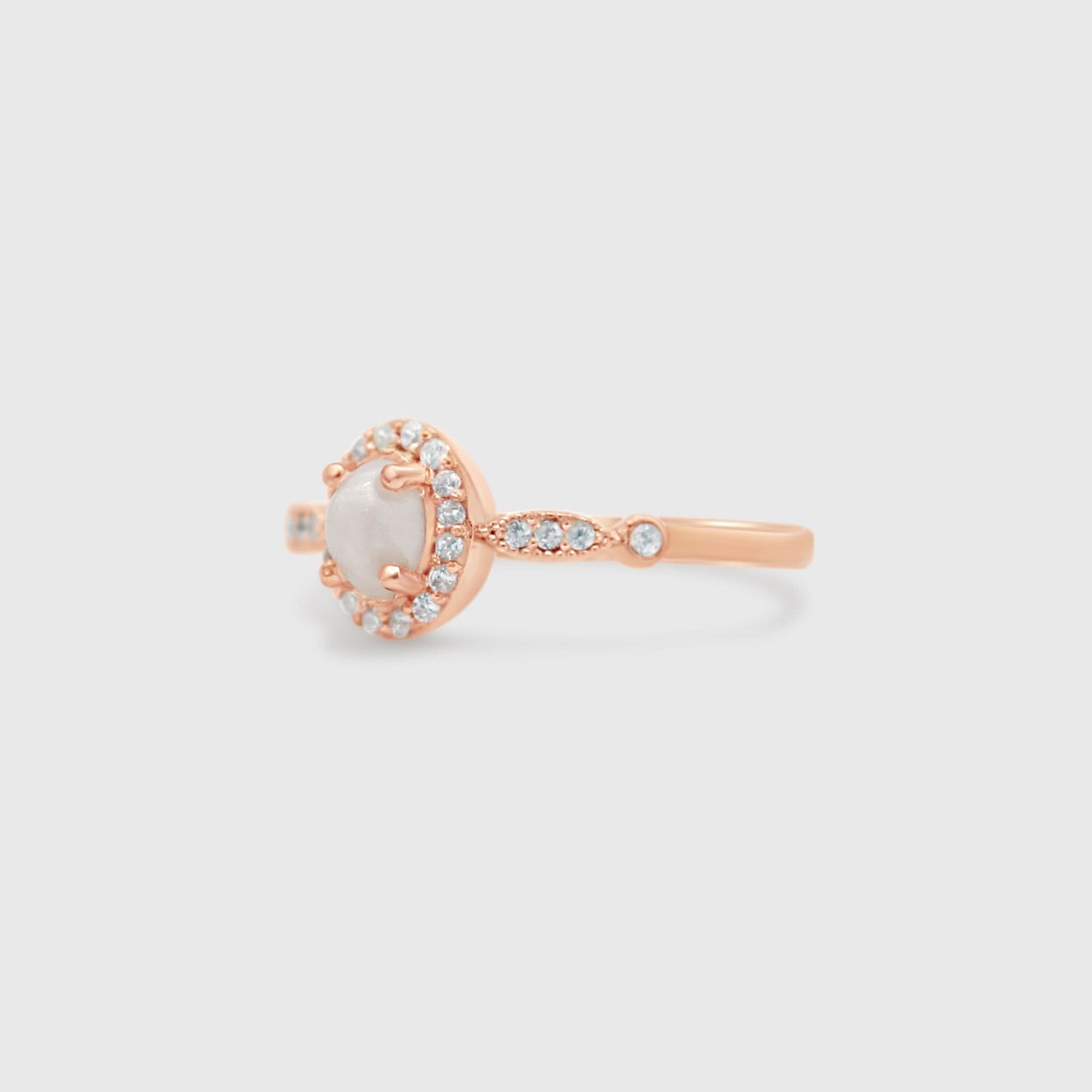 Dainty Oval Gemstone Ring