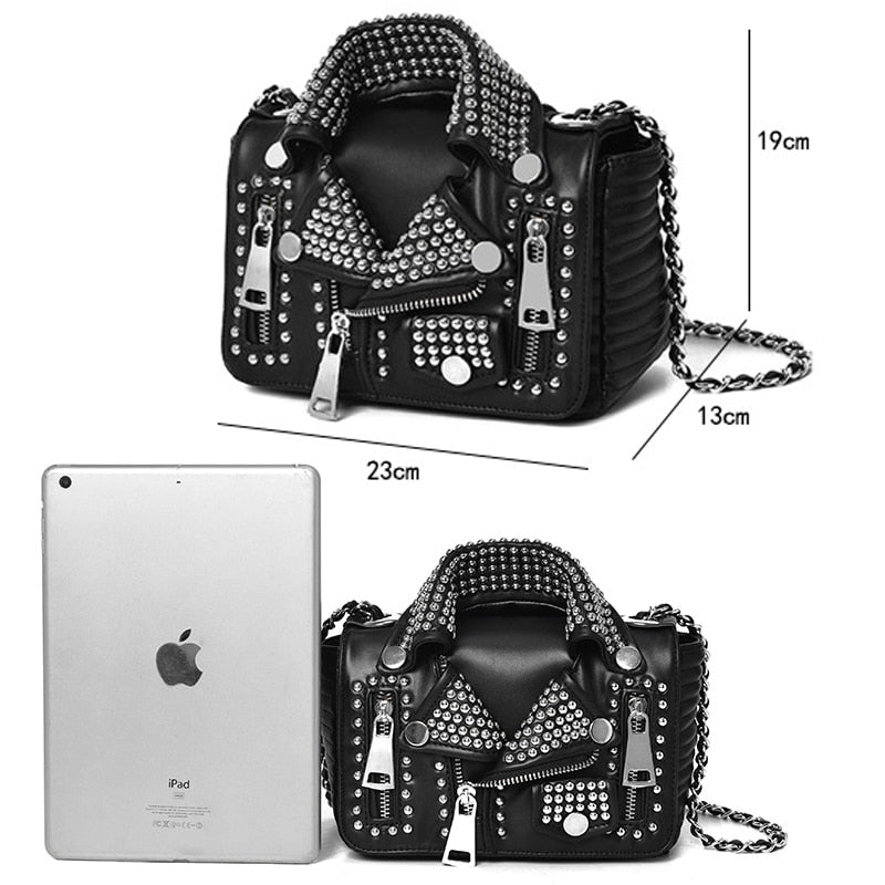 Women's Rivet Messenger Travel Bag