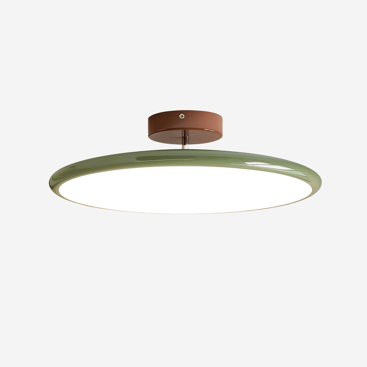 Orbitra | Flush Mount LED Ceiling Light with Swivel Arm, Dimmable Beige or Green Fixture