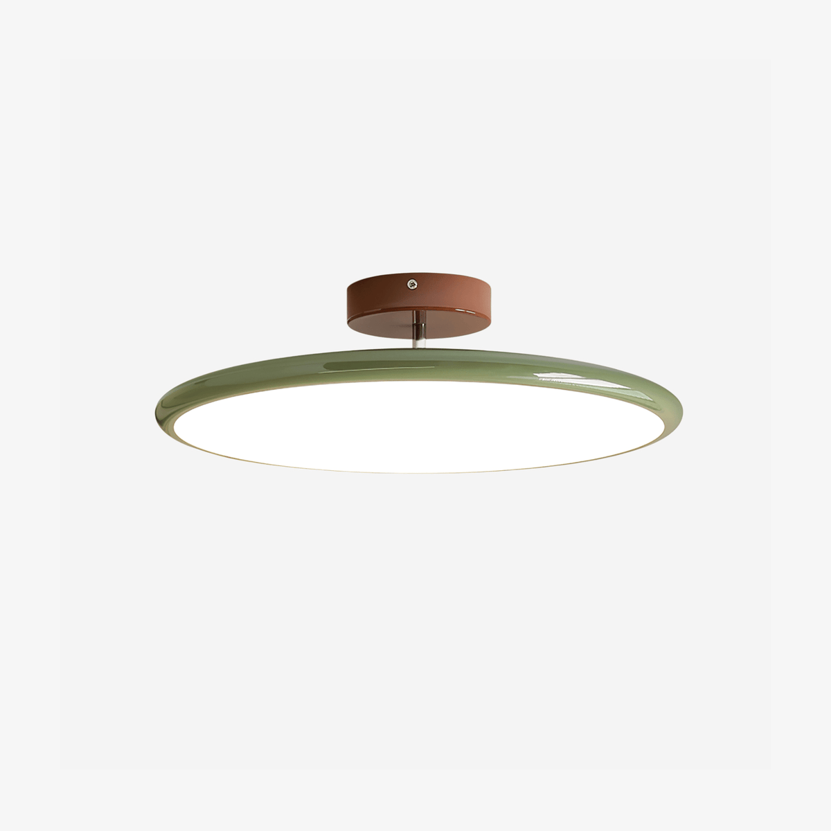 Orbitra | Flush Mount LED Ceiling Light with Swivel Arm, Dimmable Beige or Green Fixture