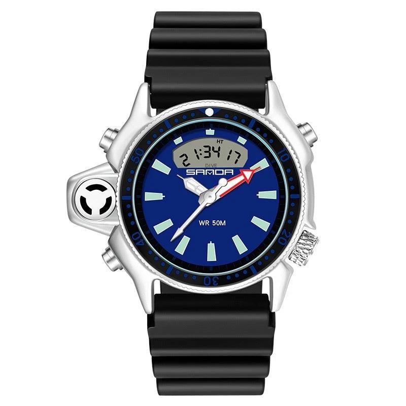 Sports Multifunctional Outdoor Waterproof Large Dial Watch For Men