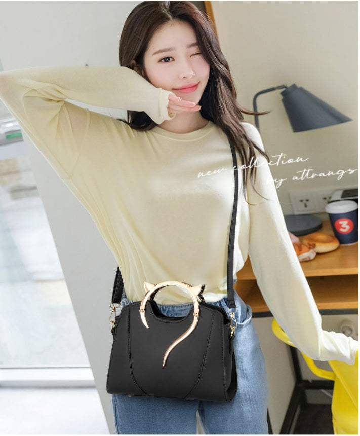 Women's Cat Ear Handle Messenger Bag