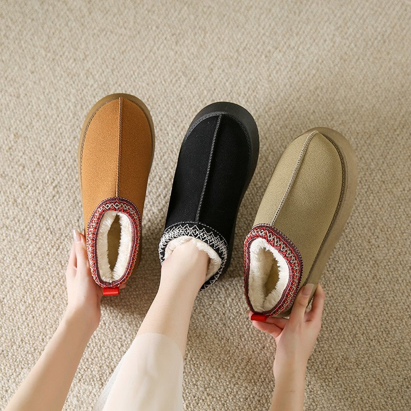 Women's Plush Lined Platform Home Boots