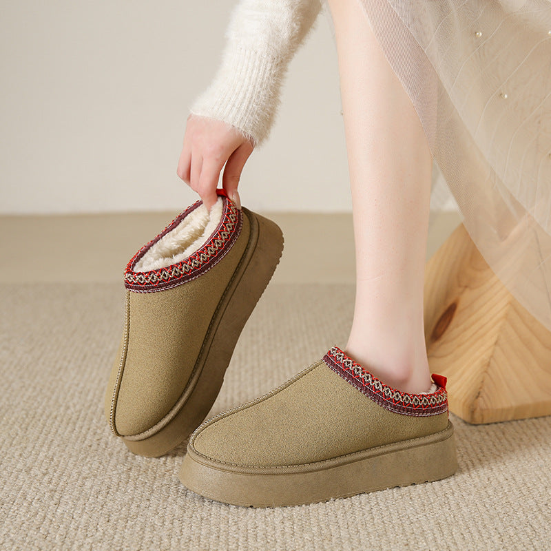 Women's Plush Lined Platform Home Boots