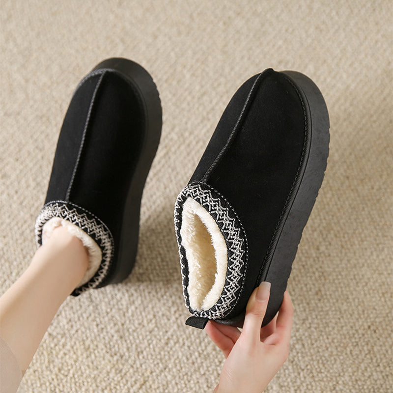 Women's Plush Lined Platform Home Boots