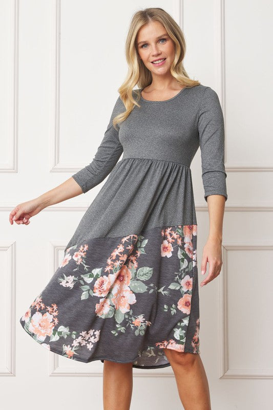 Asymmetrical Accent Midi Dress See size chart under “more details”