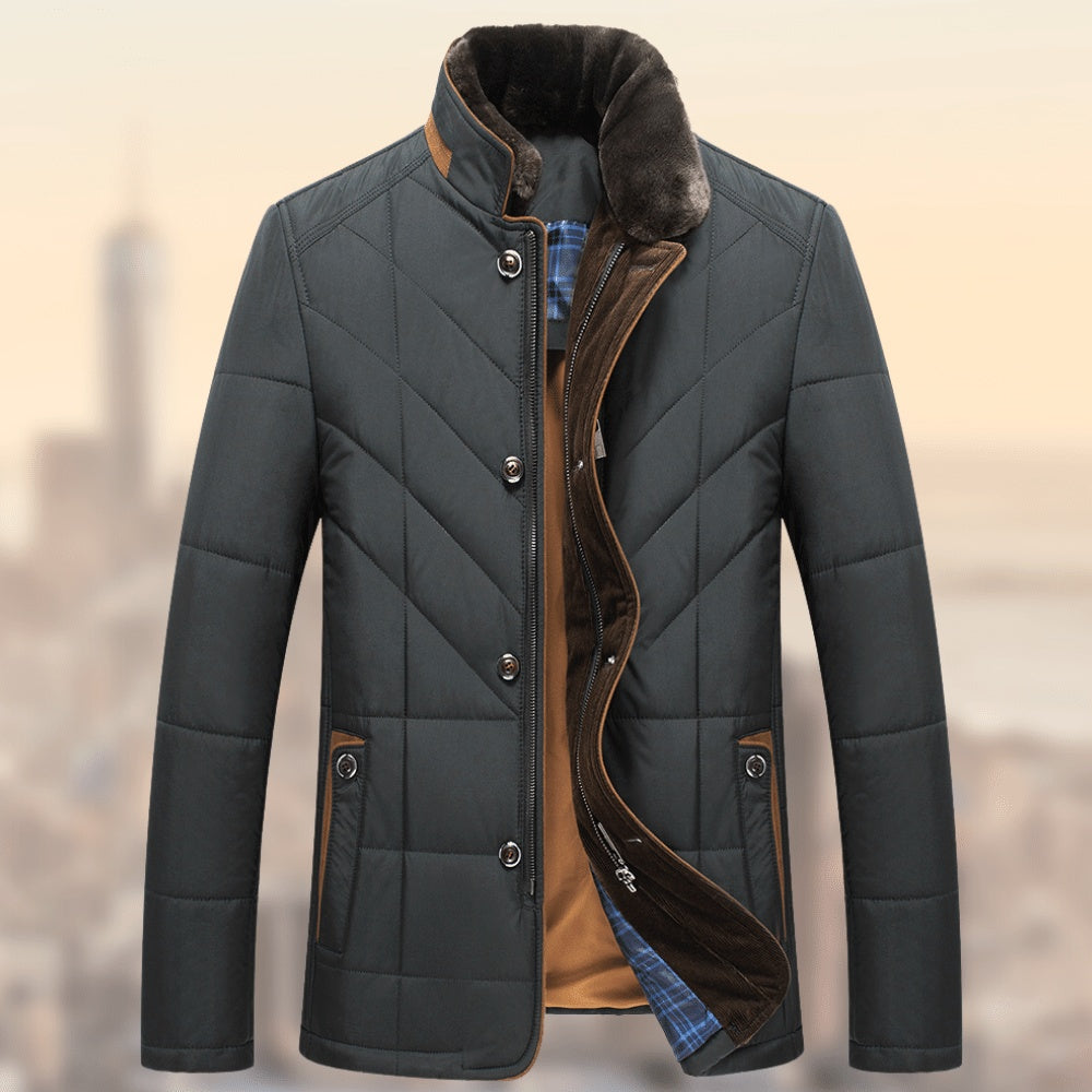 Chaqueta Acolchada para Hombre de Mediana Edad y Ancianos - Ropa de Invierno para Padre