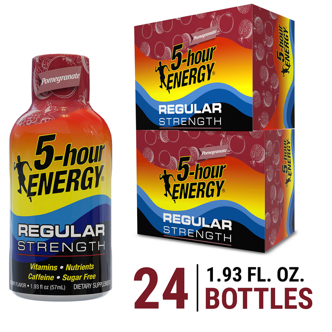 Bebidas energéticas 5-hour ENERGY de granada de fuerza regular