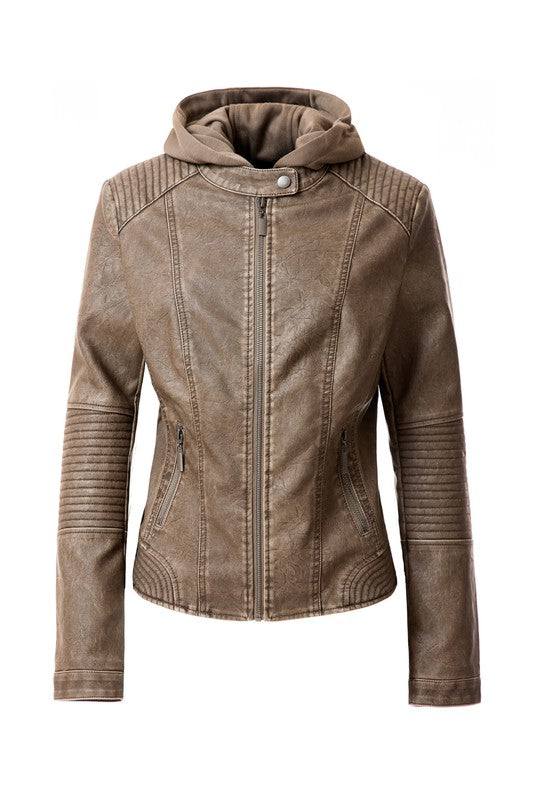 Women's PU Jacket See size chart under “more details”