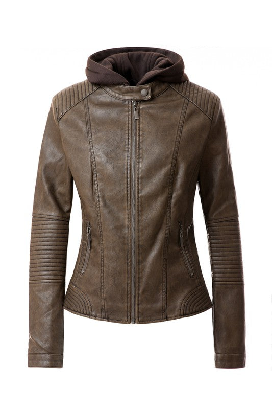 Women's PU Jacket See size chart under “more details”