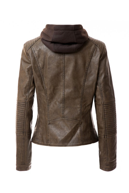 Women's PU Jacket See size chart under “more details”