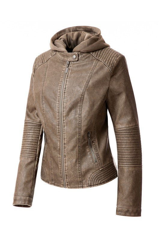 Women's PU Jacket See size chart under “more details”