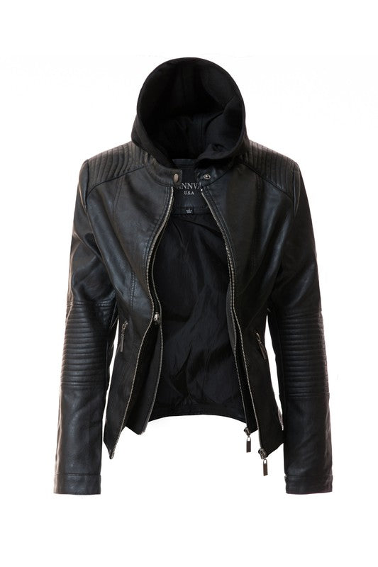 Women's PU Jacket See size chart under “more details”