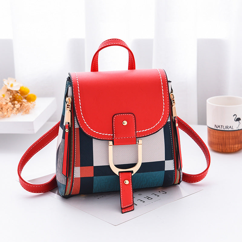 Women's PU Plaid Crossbody Bag
