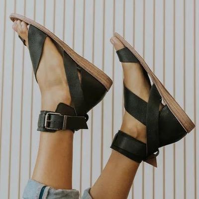 Women's Plus Size Roman Flat Sandals