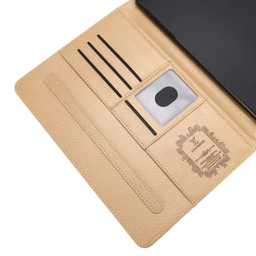 Funda plegable para iPad de Apple con monograma en relieve 3D con función de soporte