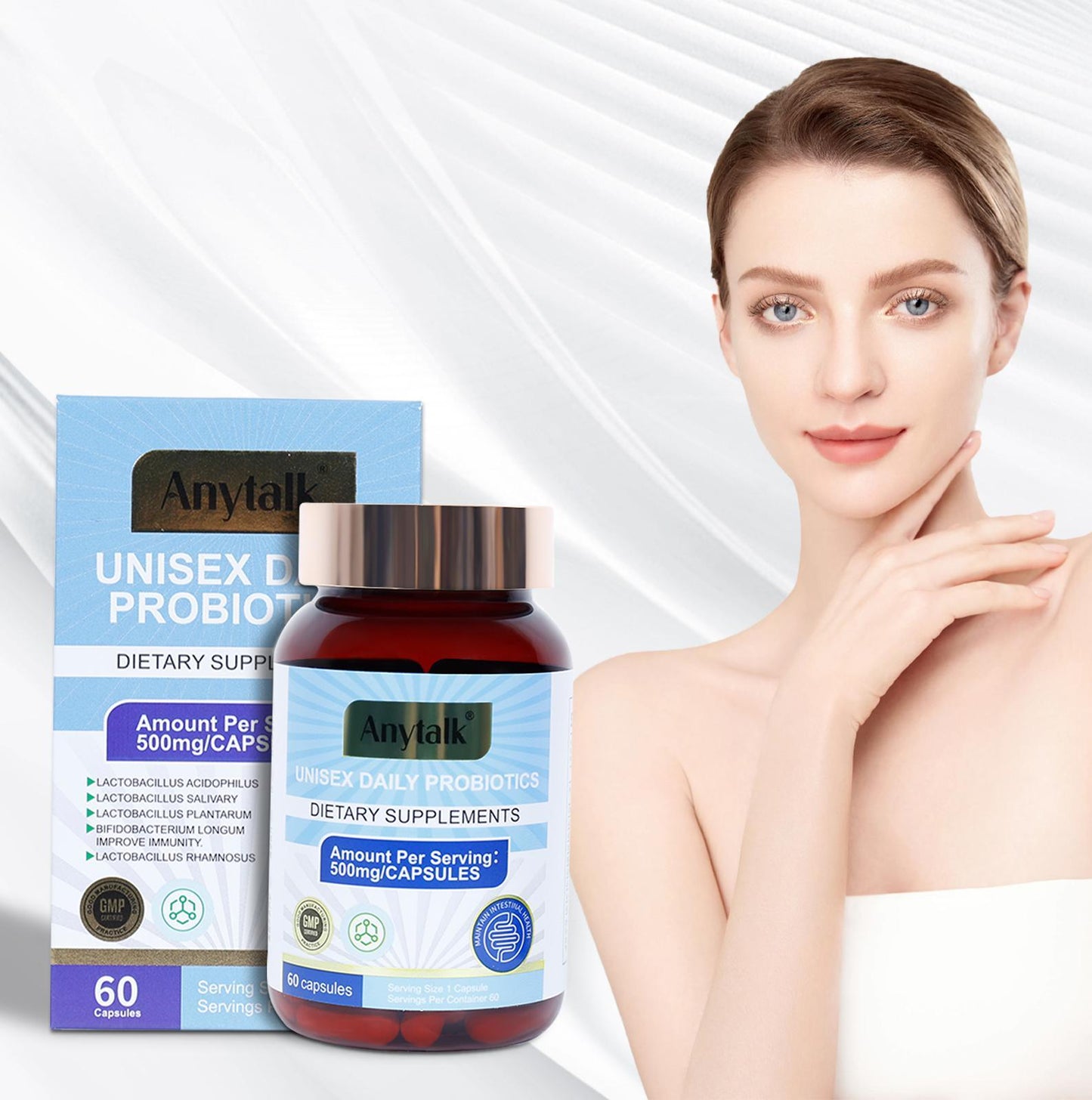 Probiotics For Men And Women With Lactase And Prebiotic Fiber To Support Digestion And Gut Health. Vegetarian Raw Probiotic Formula, Made In The USA