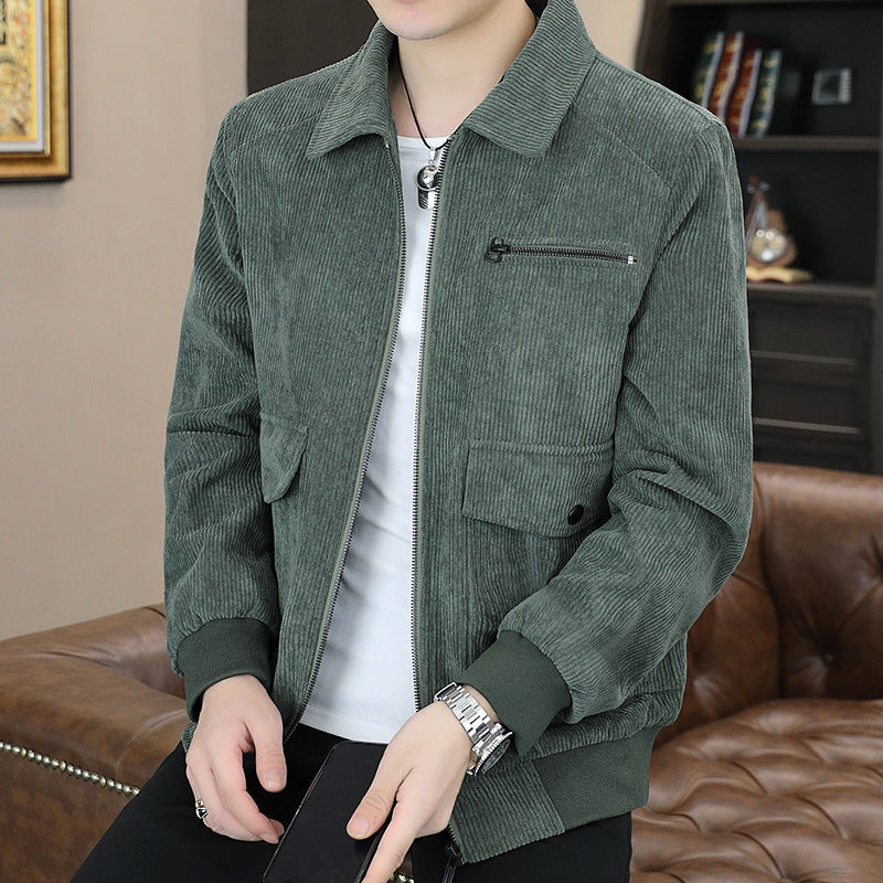 Men's Corduroy Jacket - Stylish Casual Spring/Fall Outerwear