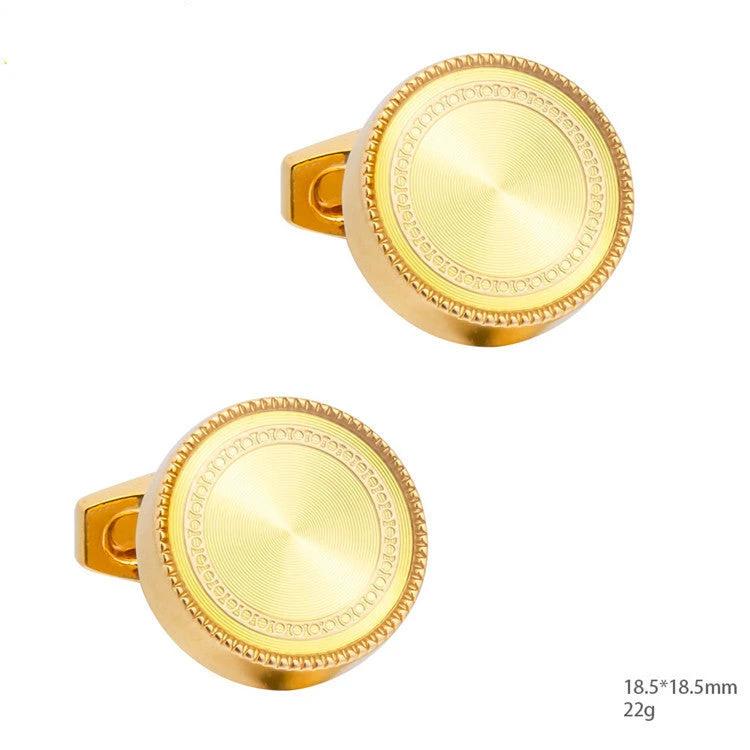 Men's Round CD Enamel Cufflinks