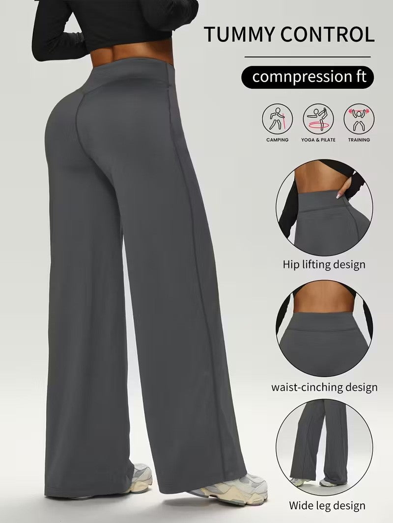 Cross-Border European And American New Popular Straight-Leg Butt-Lifting Slim-Fit Slimming Fitness Sports Yoga Leggings For Women