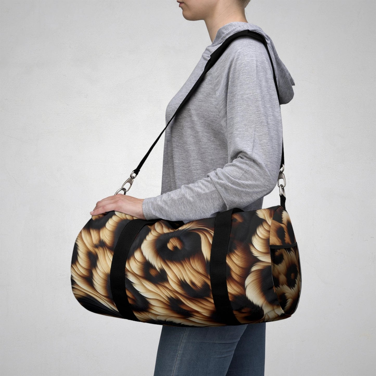 Stylish Patterned Duffel Bag - Perfect for Travel and Gym