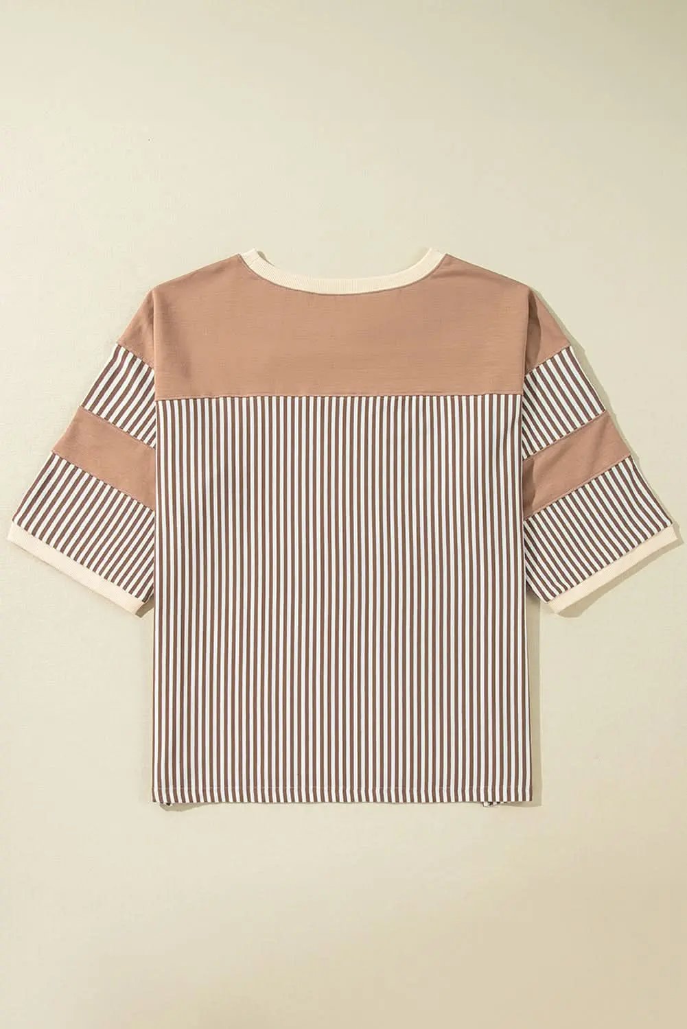 T-Shirts Love Salve Khaki Patchwork Plus Size Women's Tee: Stylish, Comfortable Top