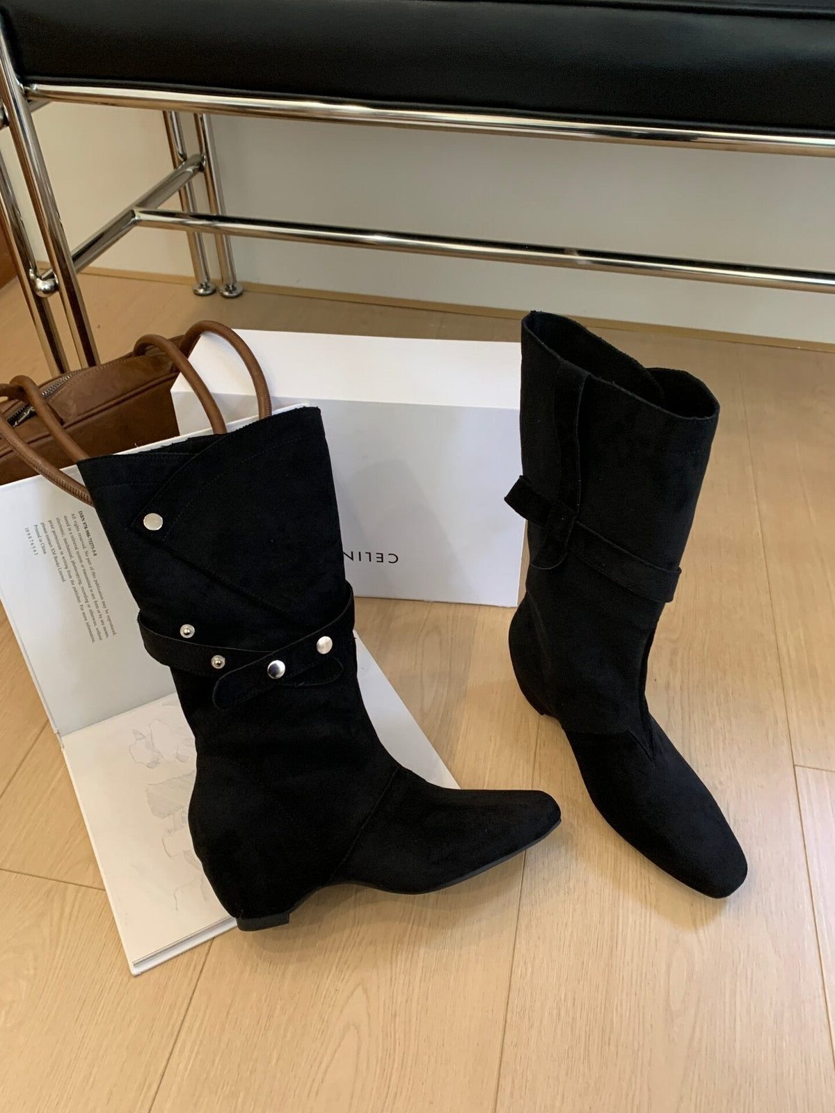 Women's Hidden-heel Suede Womens Riding Boots