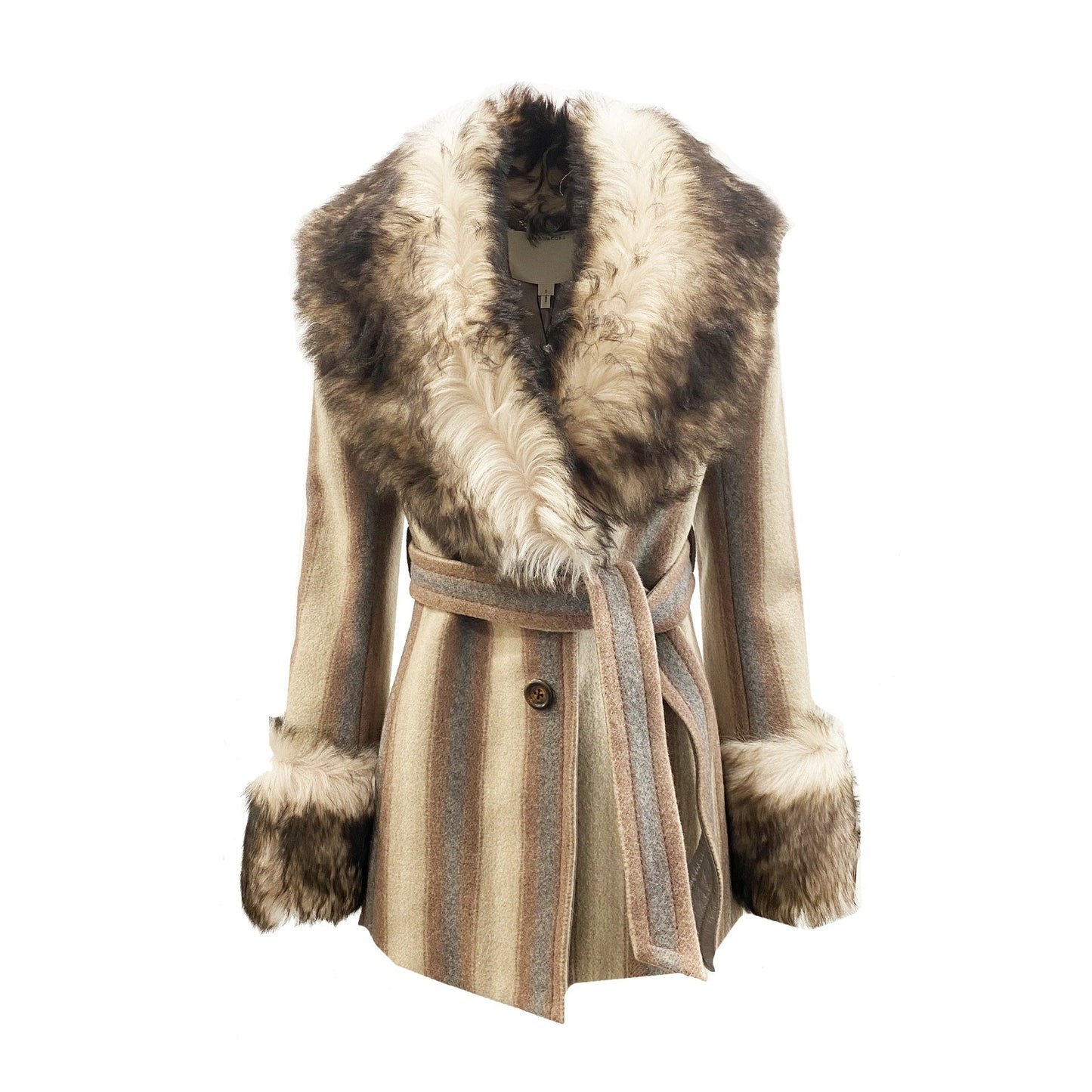 Marc Jacobs Fur Trim Coat Women