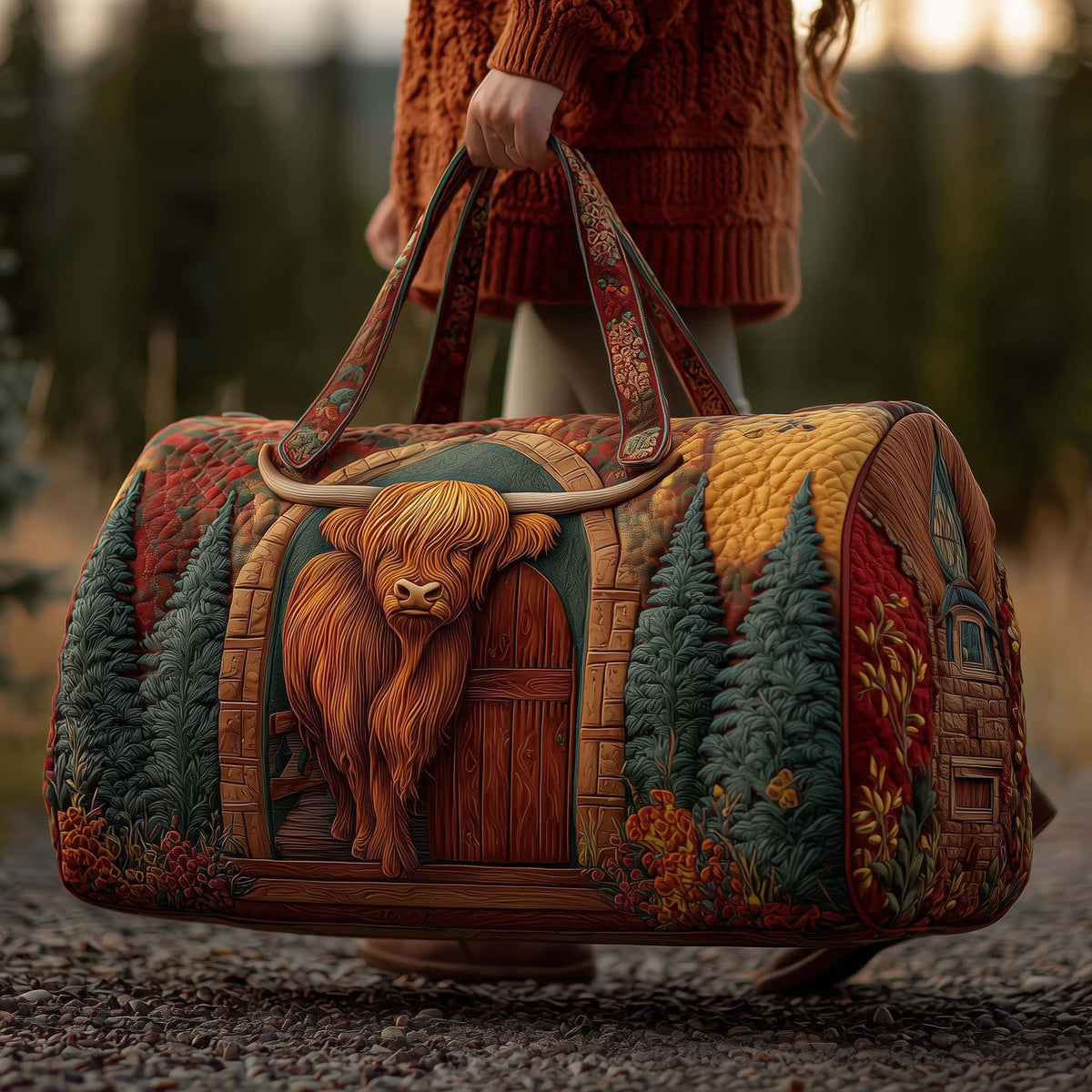 Short-Distance Handheld Quilted Travel Bag
