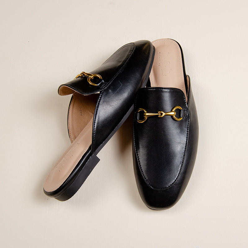 Women's Baotou Flat-Soled Mule Slippers