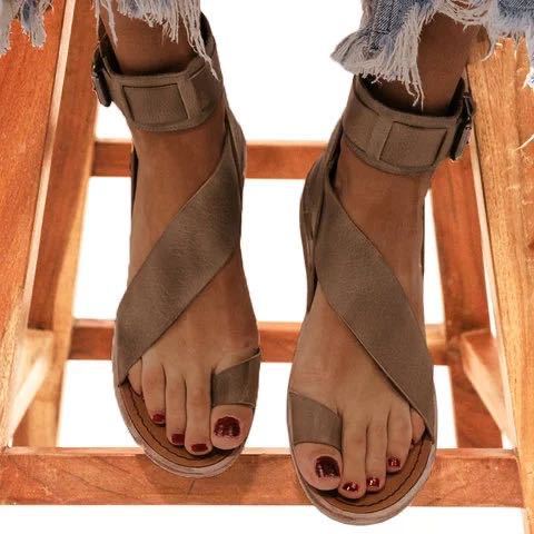 Women's Plus Size Roman Flat Sandals