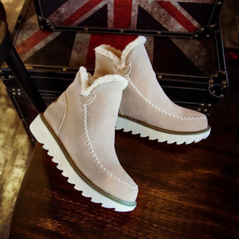 Women's Snow Warm Plus Velvet Martin Short Boots