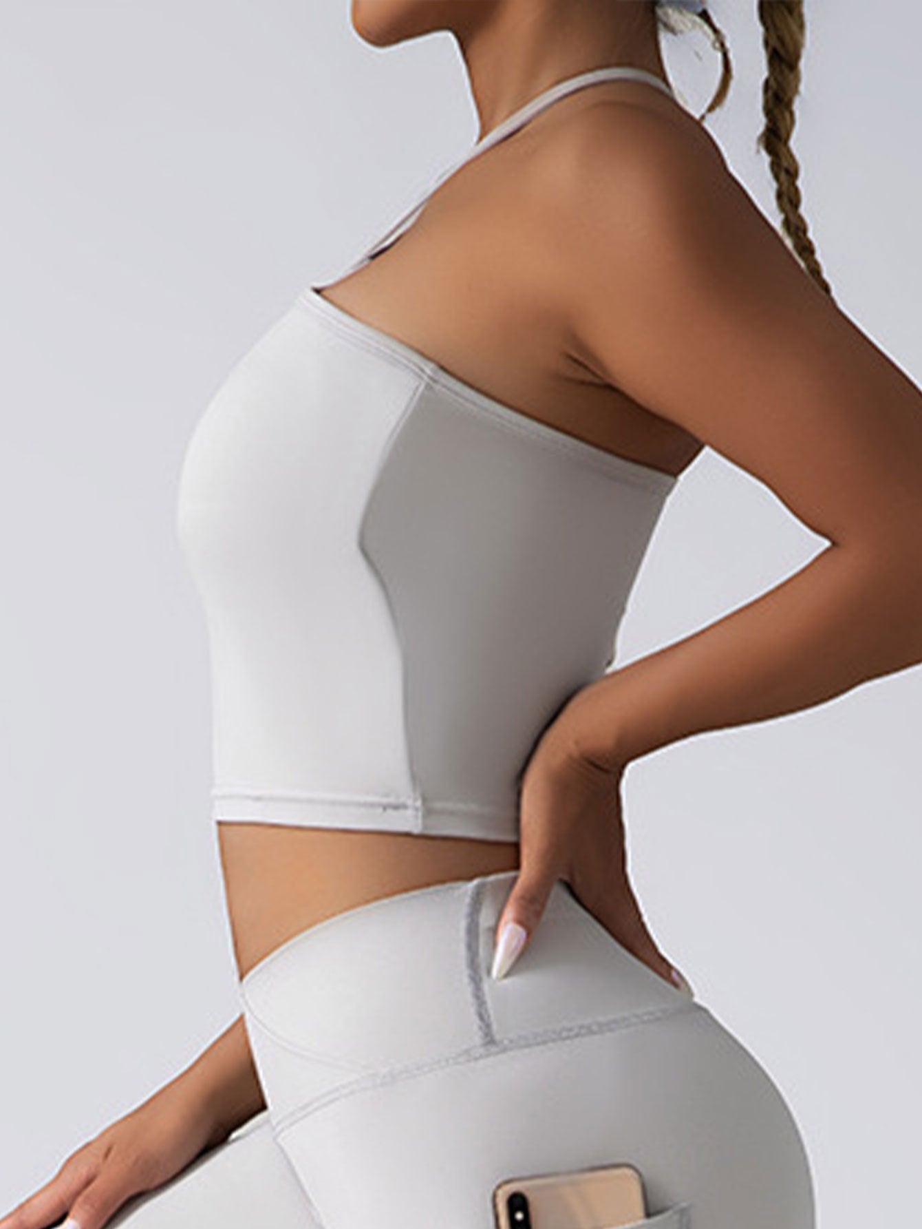 Top Corto con Almohadillas Incorporadas Sujetadores Deportivos para Mujer