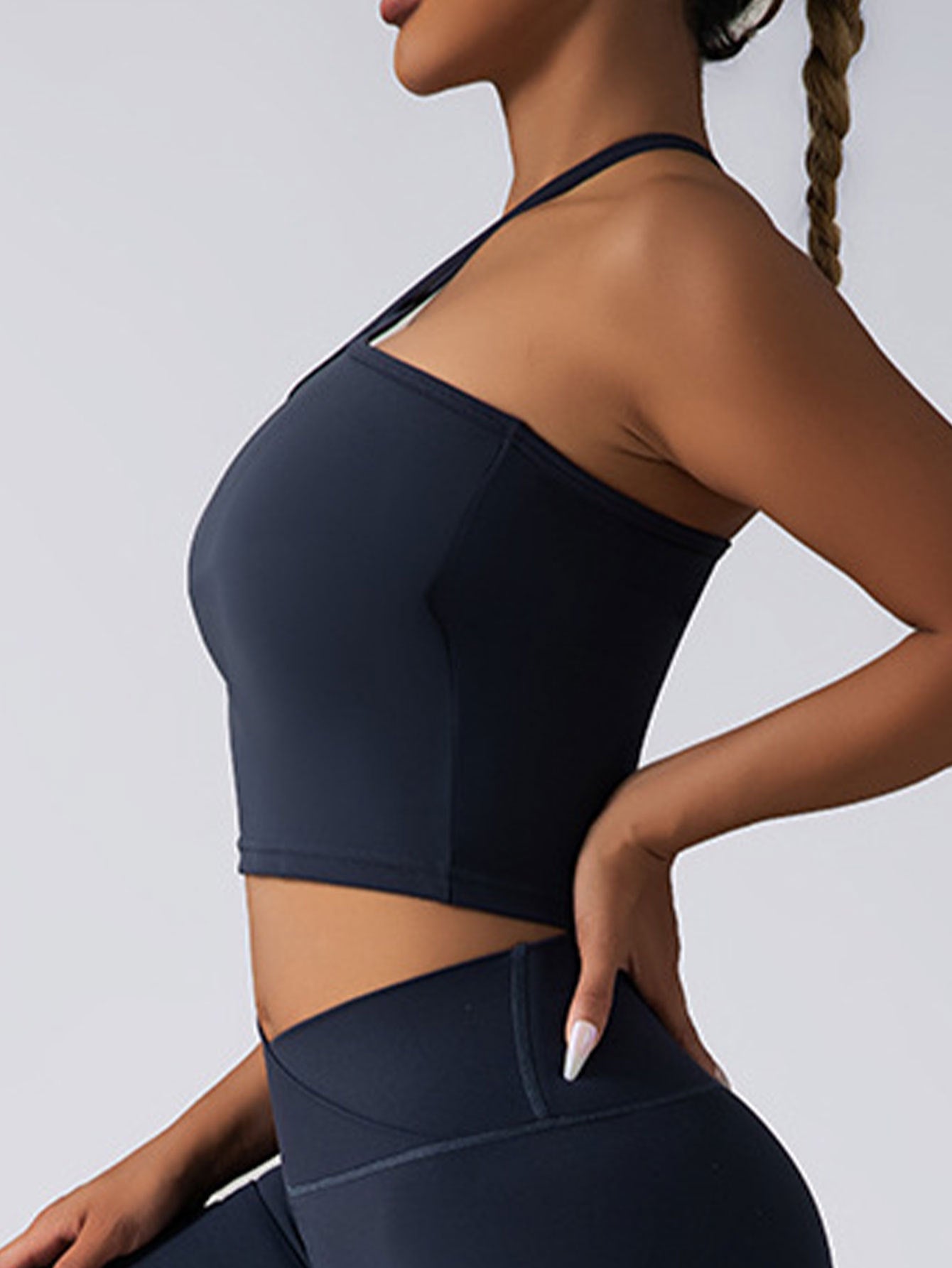 Top Corto con Almohadillas Incorporadas Sujetadores Deportivos para Mujer